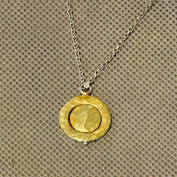 Silpada Silver Gold Two Tone Two-Sided Convertible 4-Way Pendant Necklace N3432 - Picture 4 of 15